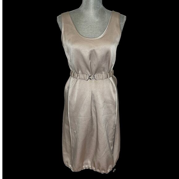 Babaton 1-01 Sleeveless Satin Dress with Belt Size: XSmall - Picture 10 of 10